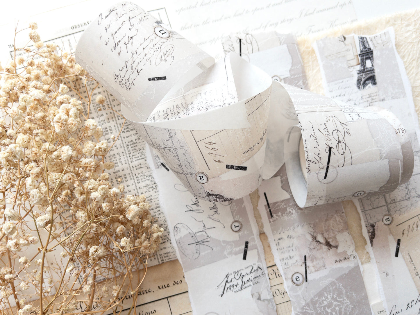 Washi tape with backing paper: French romance II