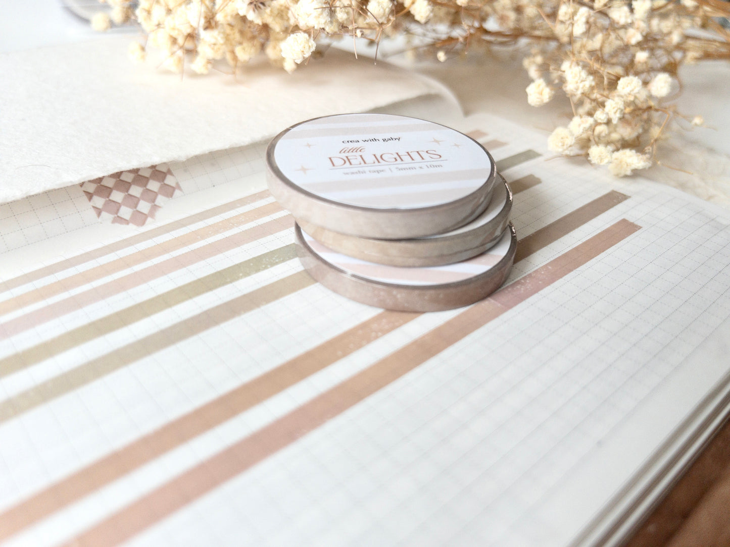 5mm washi tape - set of 3: Little delights (b-quality)