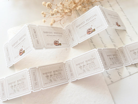 Faux paper tickets: Little delights