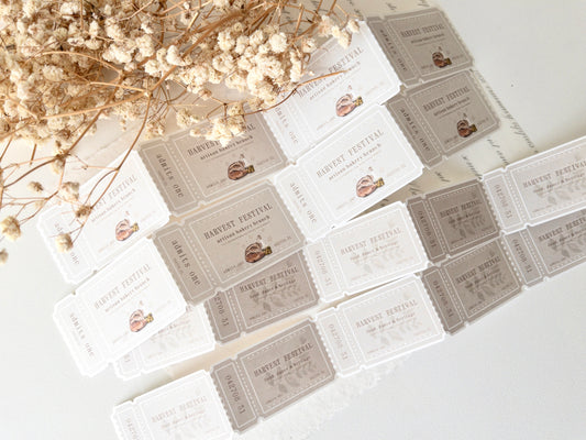 Faux paper tickets: Little delights