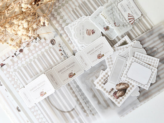 Journaling paper & sticker set: Little delights (58 pieces)