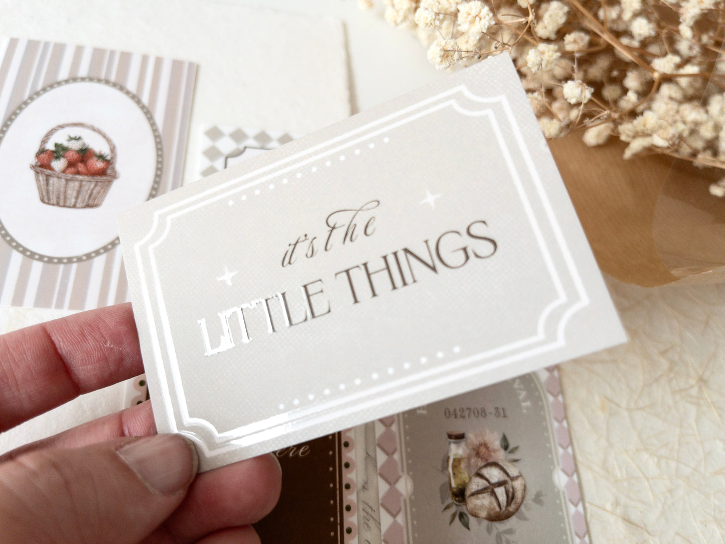 Journaling cards: Little delights (set of 5)