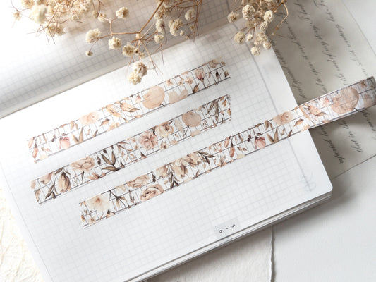 Floral washi tape 15mm: Love letters collection