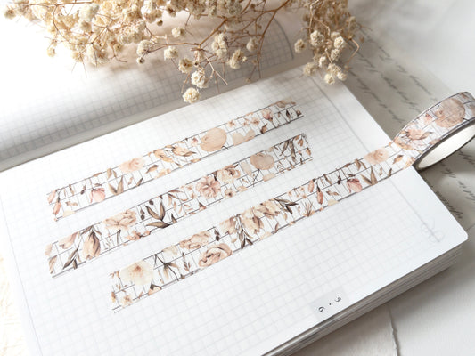 Floral washi tape 15mm: Love letters collection