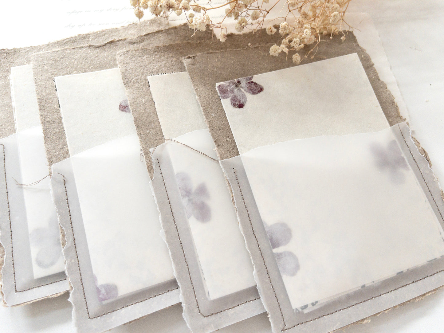 Thai handmade paper bundle: 10 paper pieces (A6)