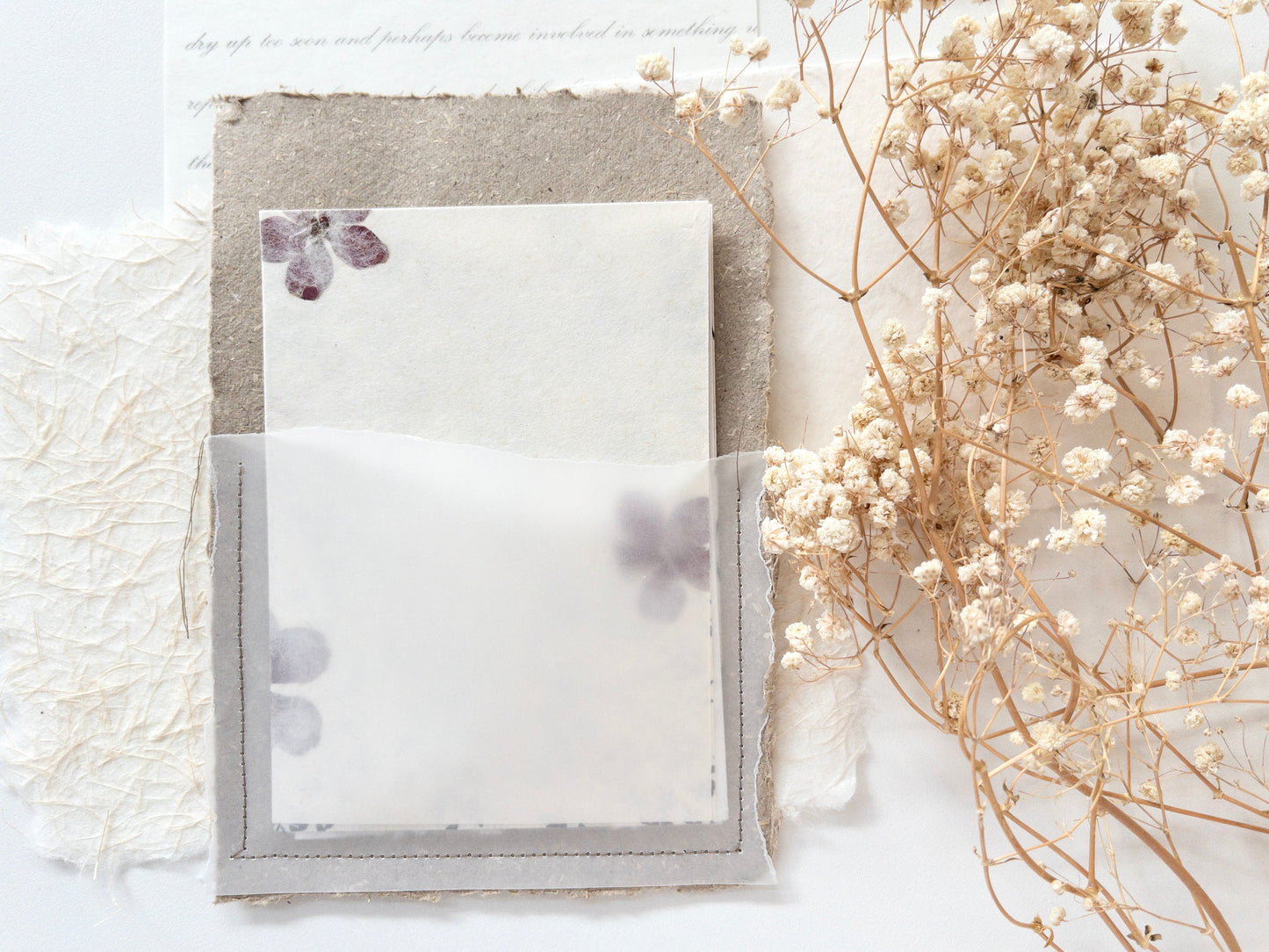 Thai handmade paper bundle: 10 paper pieces (A6)
