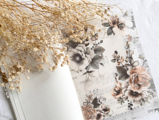 Vellum paper: Vintage roses II
