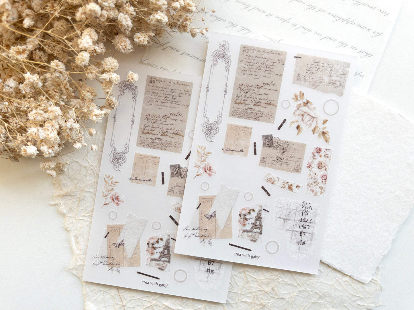 Transfer stickers: French roamance