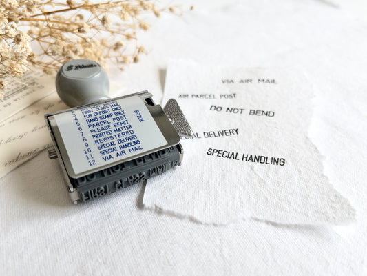 Postal notes: Shiny rotary stamp (12 prints)