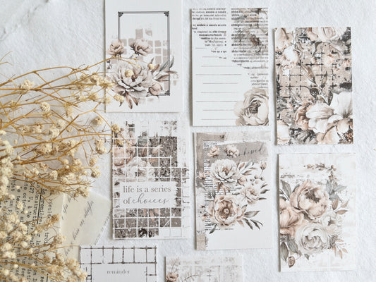 Journaling cards: Amantea collection (Set of 8)
