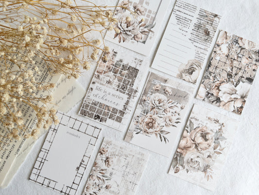 Journaling cards: Amantea collection (Set of 8)