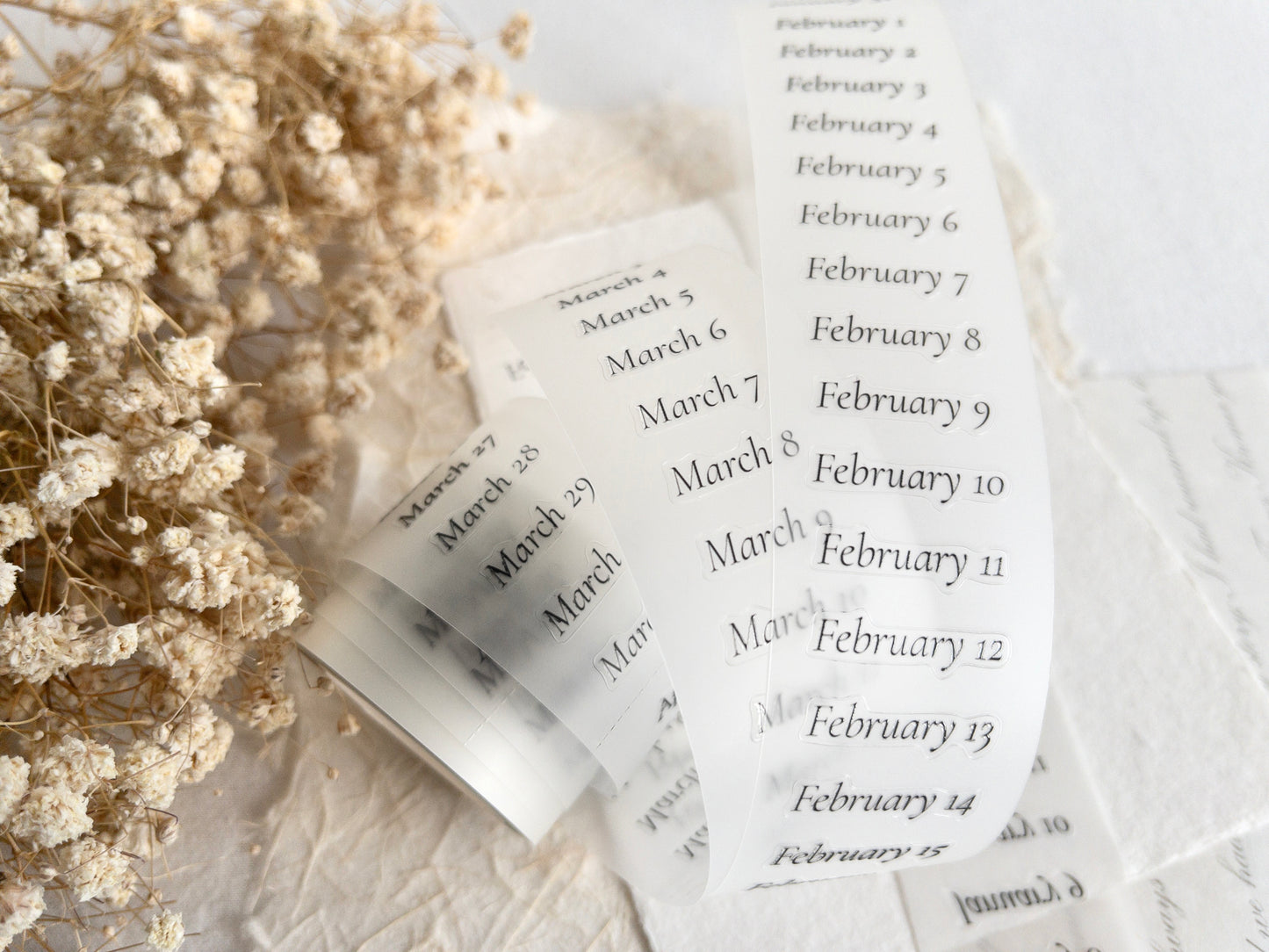 Pre-cut date PET tape: Functional vol 2