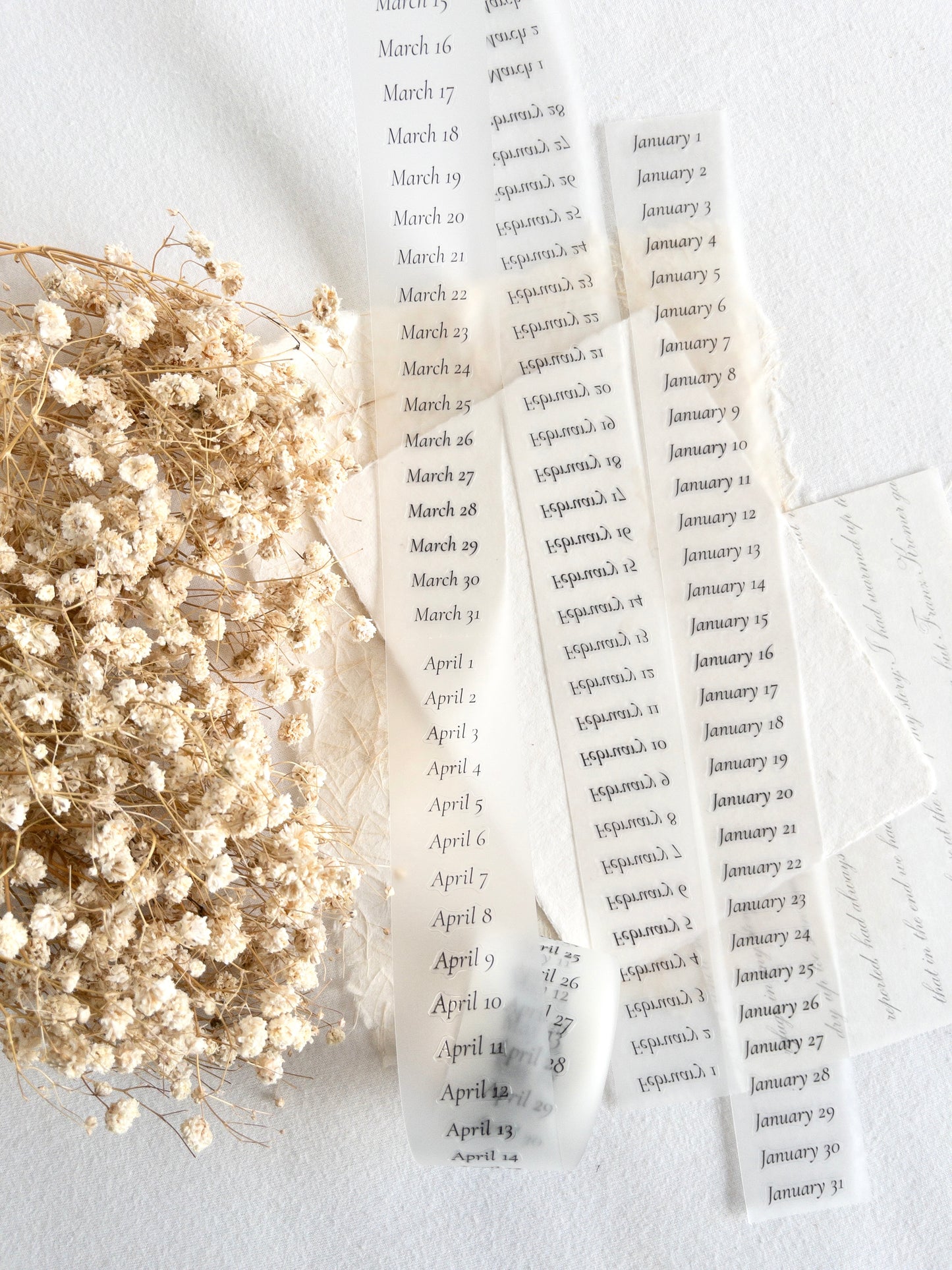 Pre-cut date PET tape: Functional vol 2