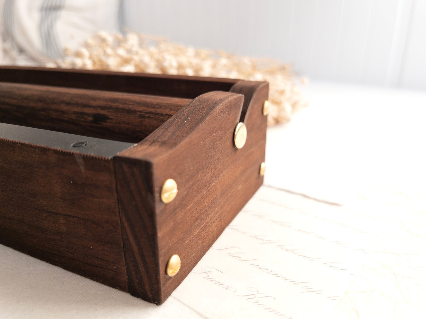 Handcrafted wooden washi tape dispenser