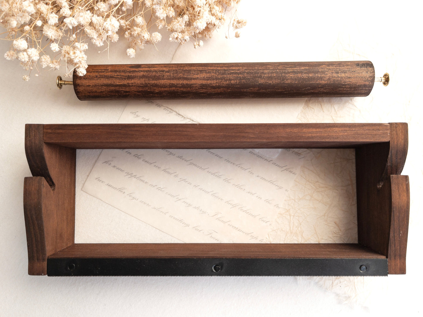 Handcrafted wooden washi tape dispenser