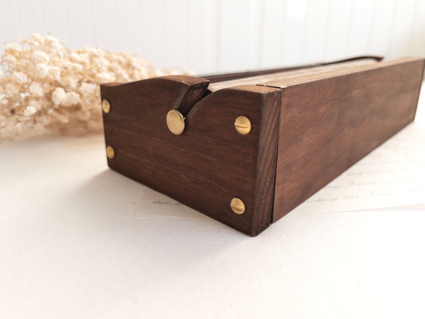 Handcrafted wooden washi tape dispenser