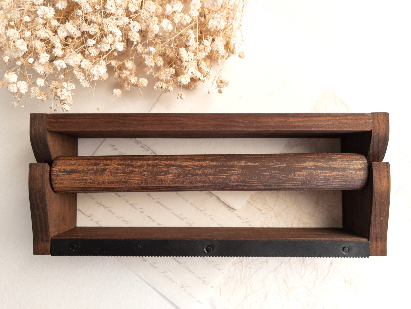 Handcrafted wooden washi tape dispenser