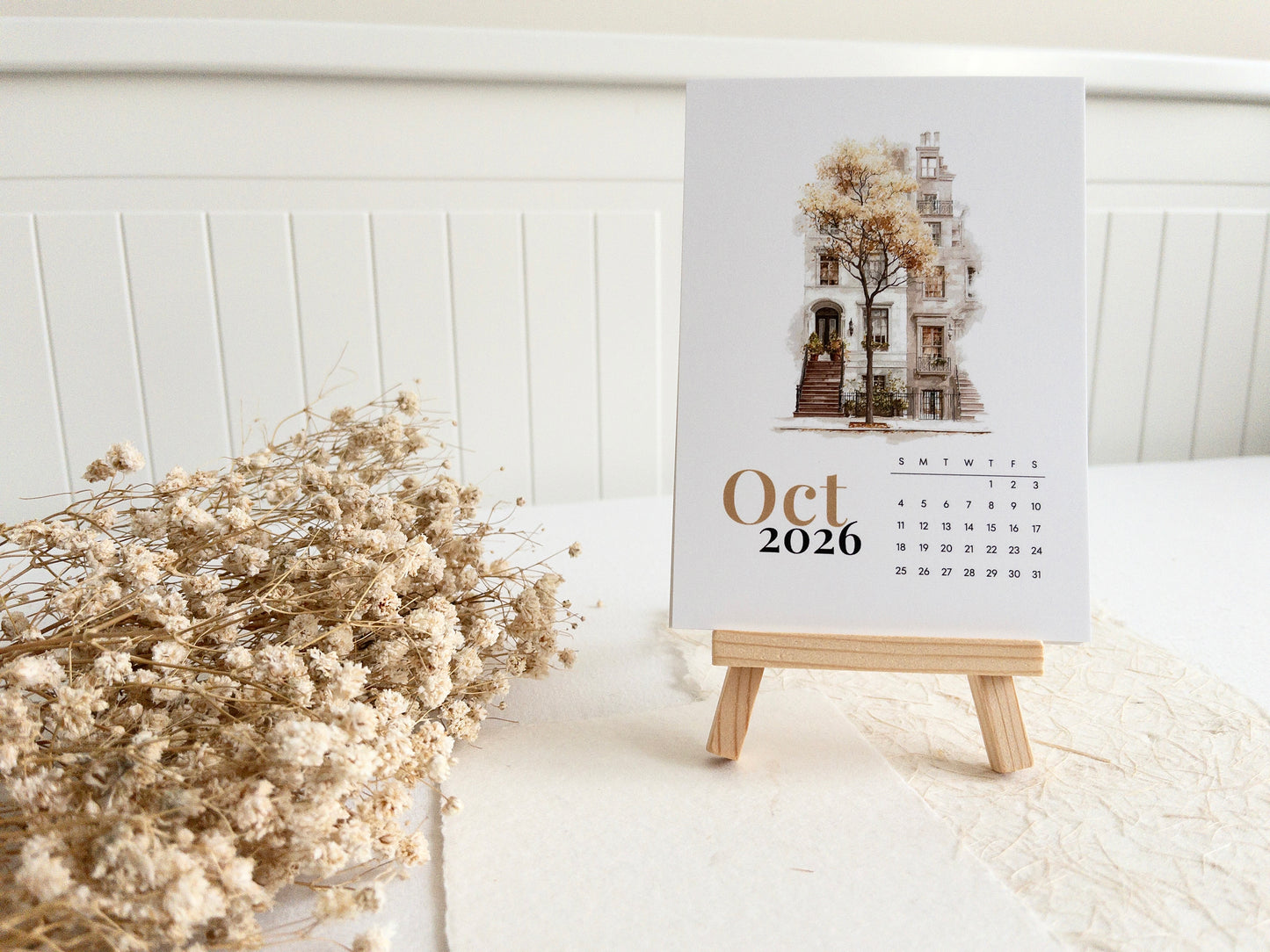 2026 calendar: Watercolour scenes