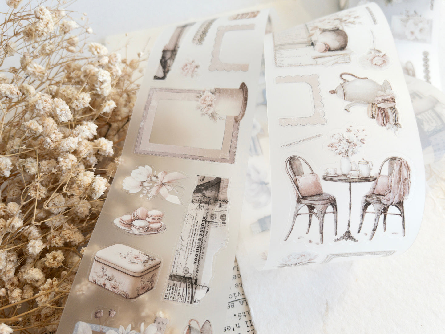 Pre-cut PET tape: Afternoon tea (December 2025 sub kit)