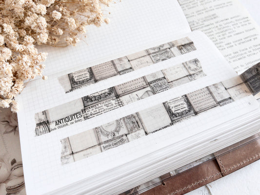 Vintage tea washi tape: Afternoon tea (December 2025 sub kit)