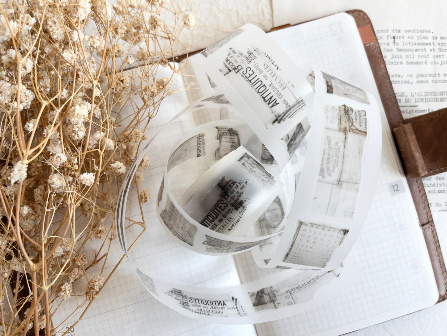 Pre-cut PET tape: Vintage tea (December 2025 sub kit)