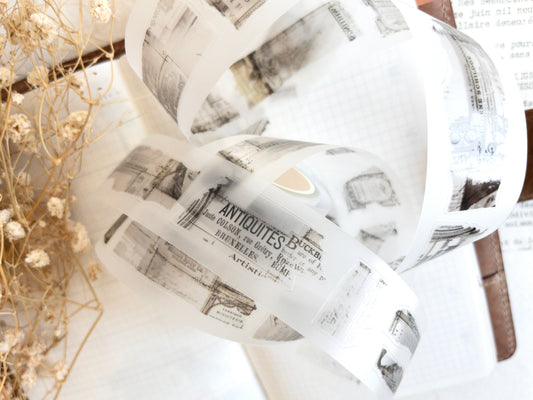 Pre-cut PET tape: Vintage tea (December 2025 sub kit)