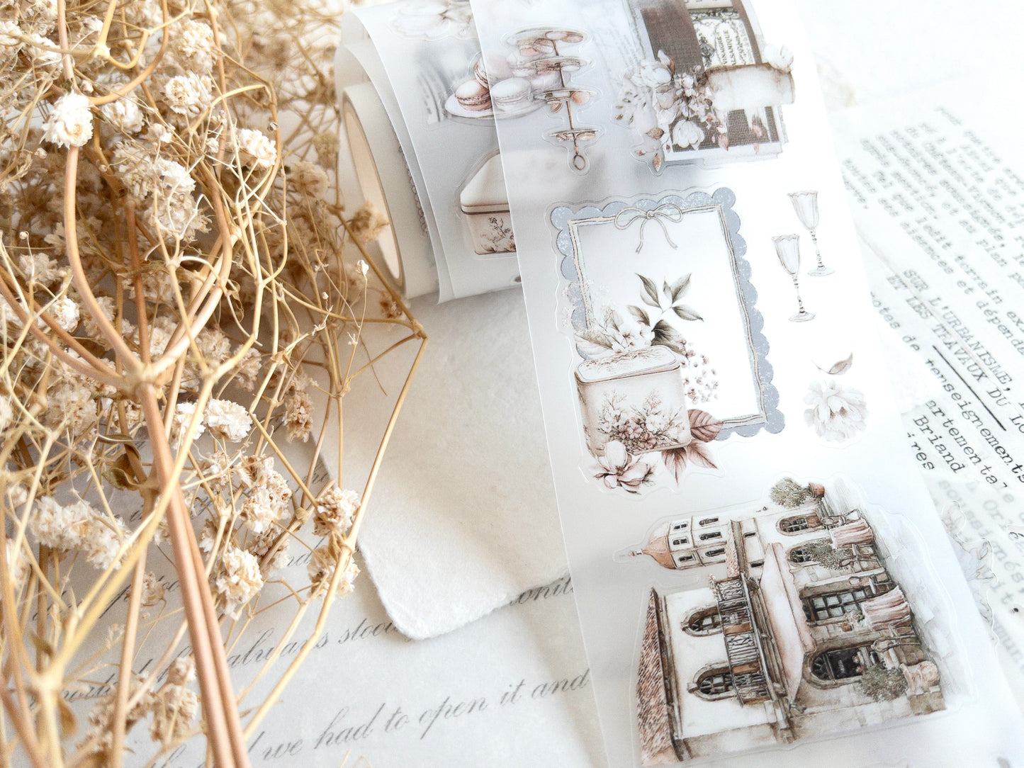 Pre-cut PET tape: Afternoon tea (December 2025 sub kit)