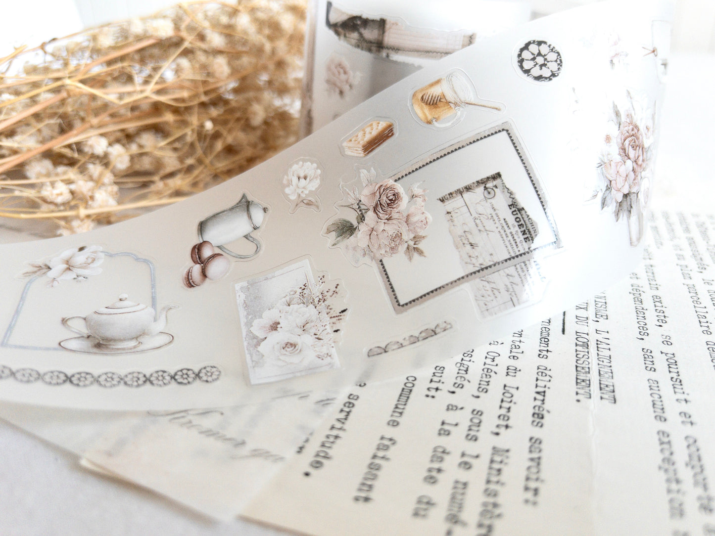 Pre-cut PET tape: Afternoon tea (December 2025 sub kit)