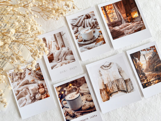 Autumn collection: Faux polaroid pictures (Set of 7)