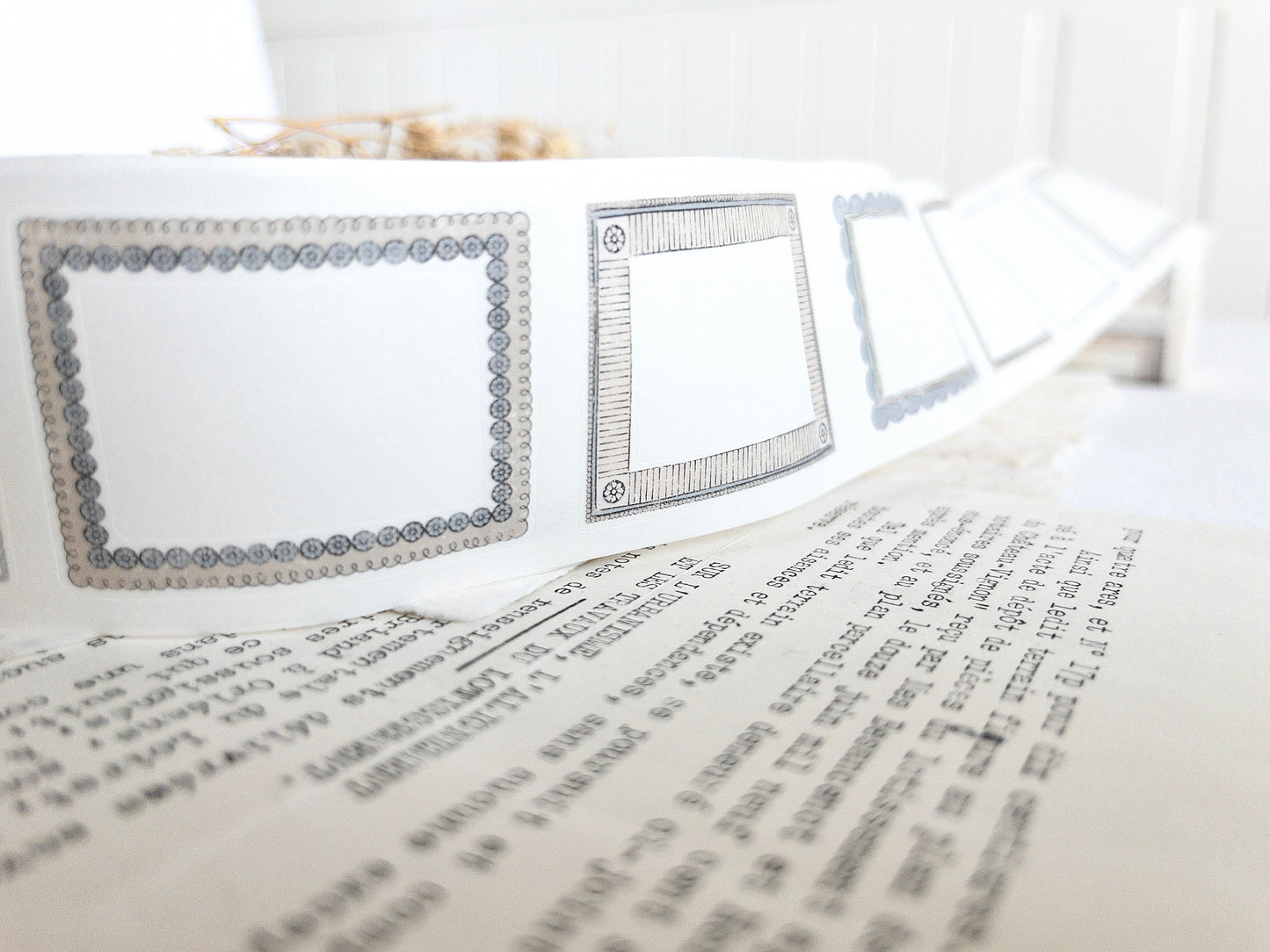Pre-cut washi tape: Frames - Afternoon tea collection (December 2025 sub kit)