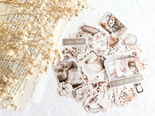 Deco sticker flakes: Autumn collection (Set of 36)