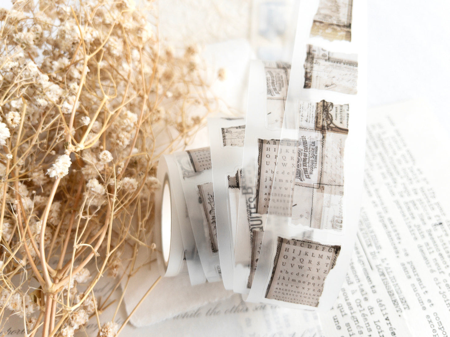 Pre-cut PET tape: Vintage tea (December 2025 sub kit)