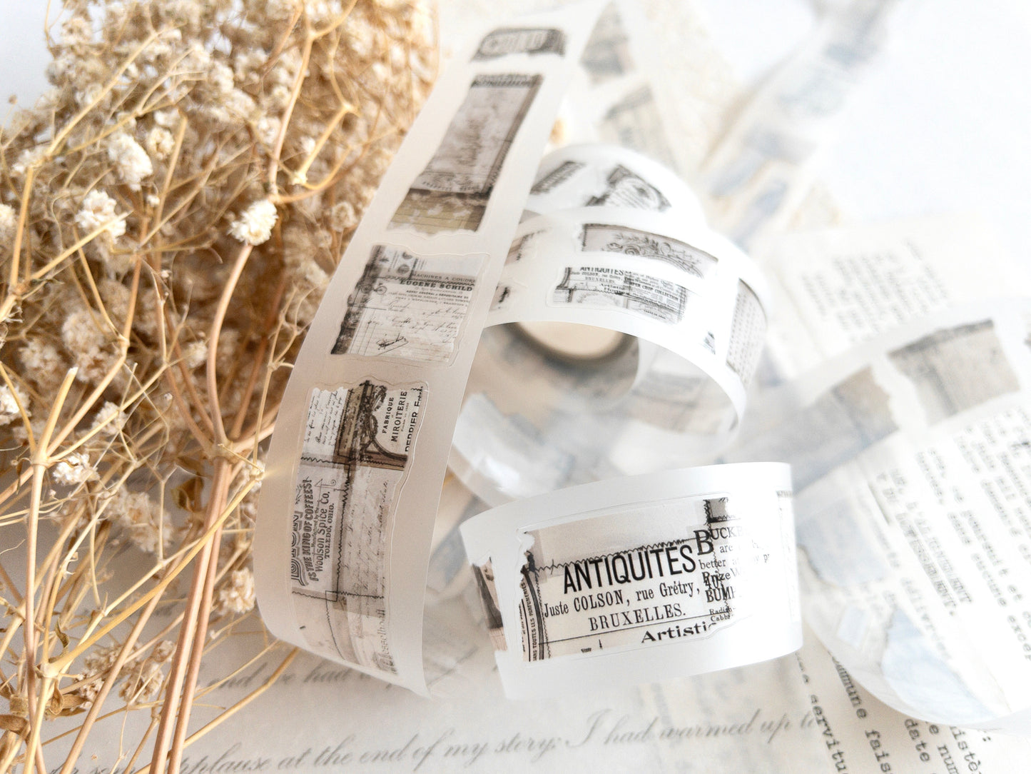 Pre-cut PET tape: Vintage tea (December 2025 sub kit)