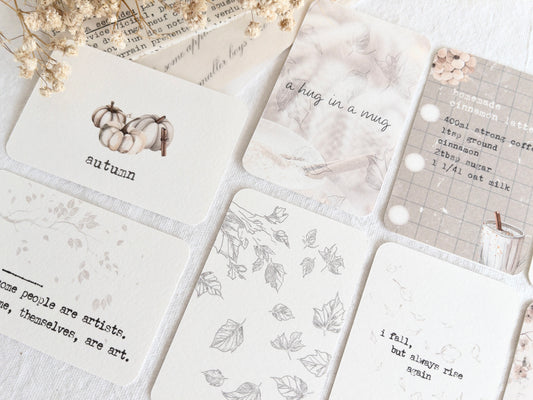 Journaling cards: Autumn collection (Set of 9)