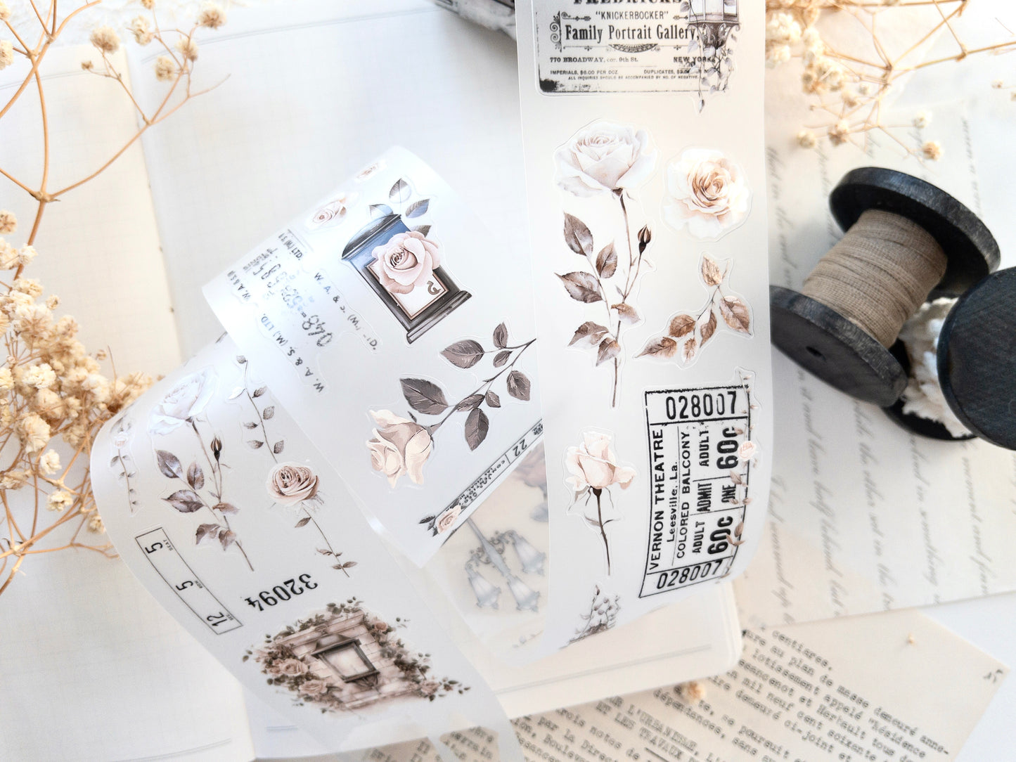 Pre-cut PET tape: Rose Post