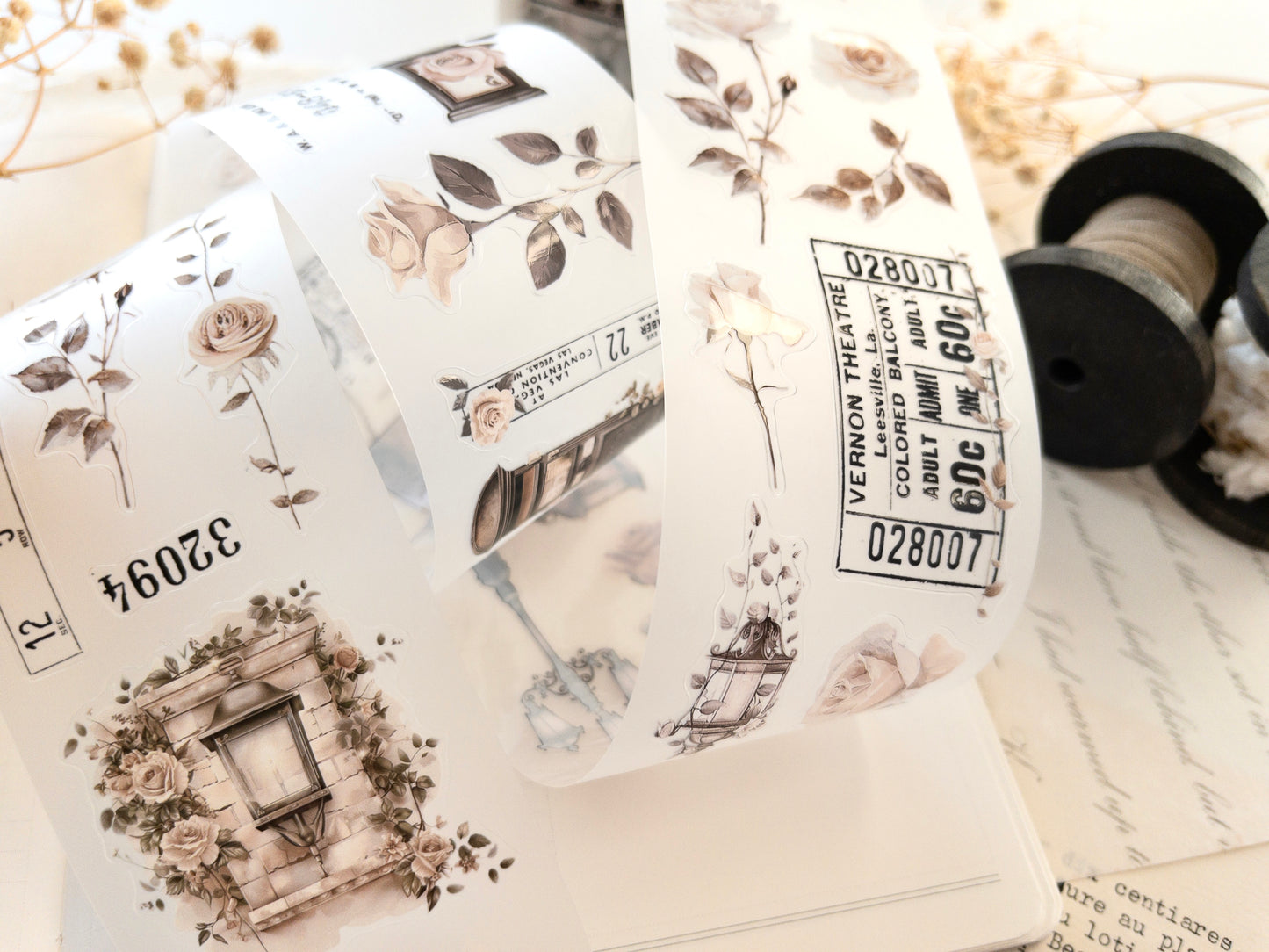 Pre-cut PET tape: Rose Post