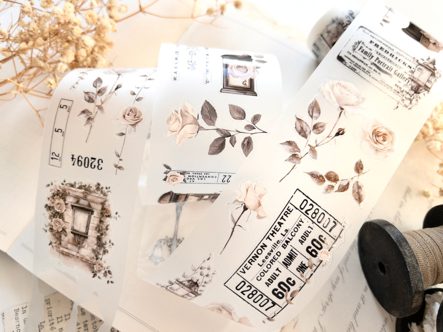 Pre-cut PET tape: Rose Post