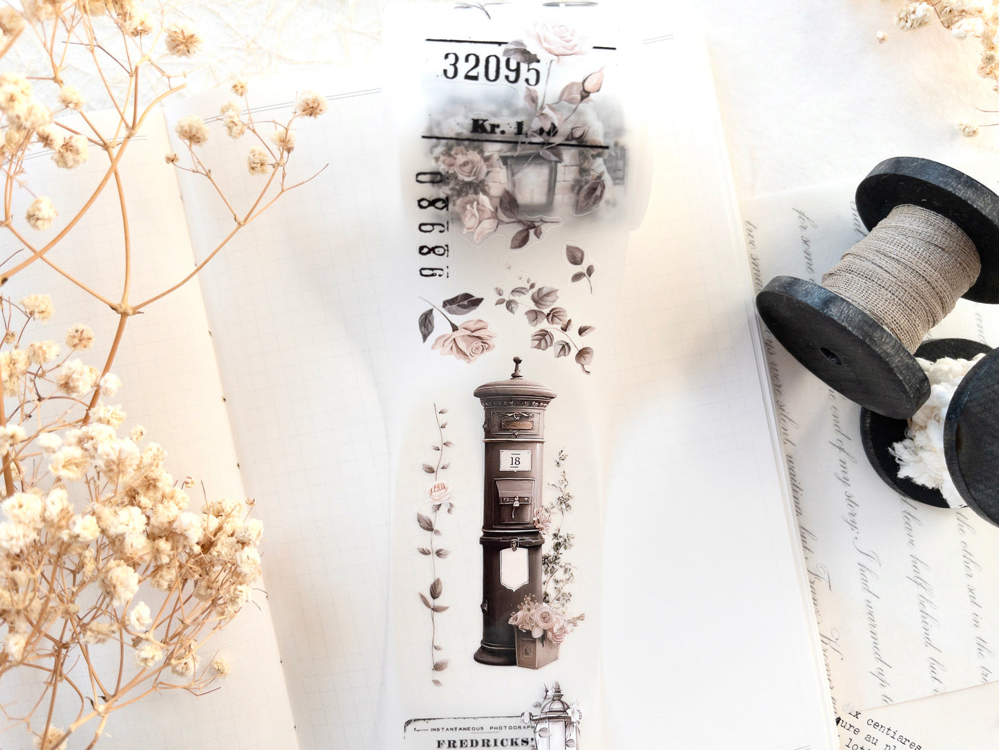 Pre-cut PET tape: Rose Post