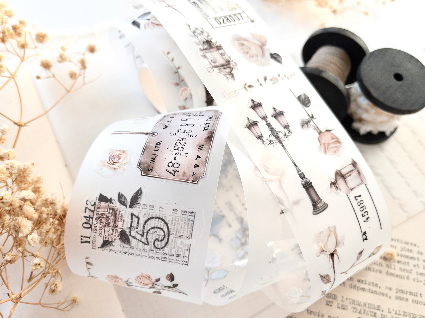 Pre-cut PET tape: Rose Post