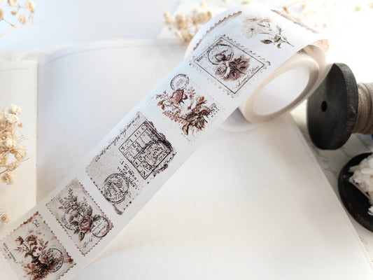 Pre-cut washi tape with backing paper: Penny Post