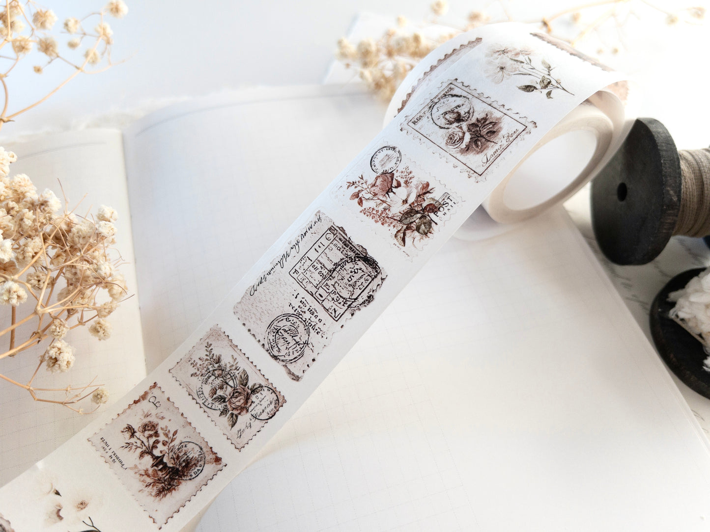 Pre-cut washi tape with backing paper: Penny Post