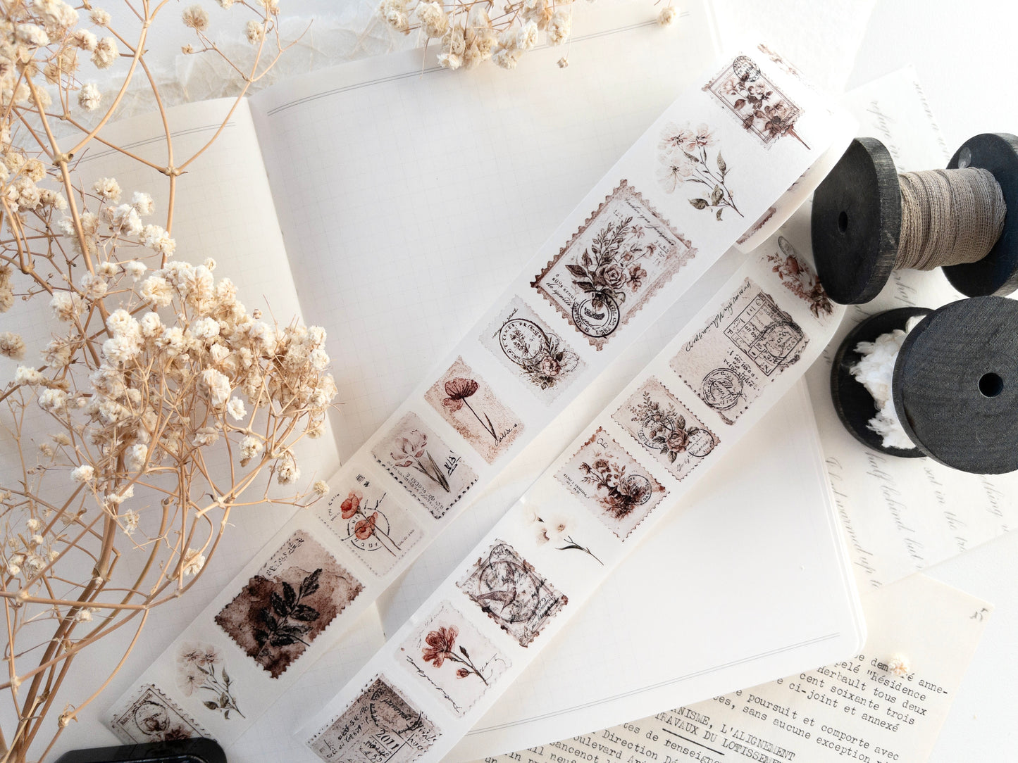 Pre-cut washi tape with backing paper: Penny Post