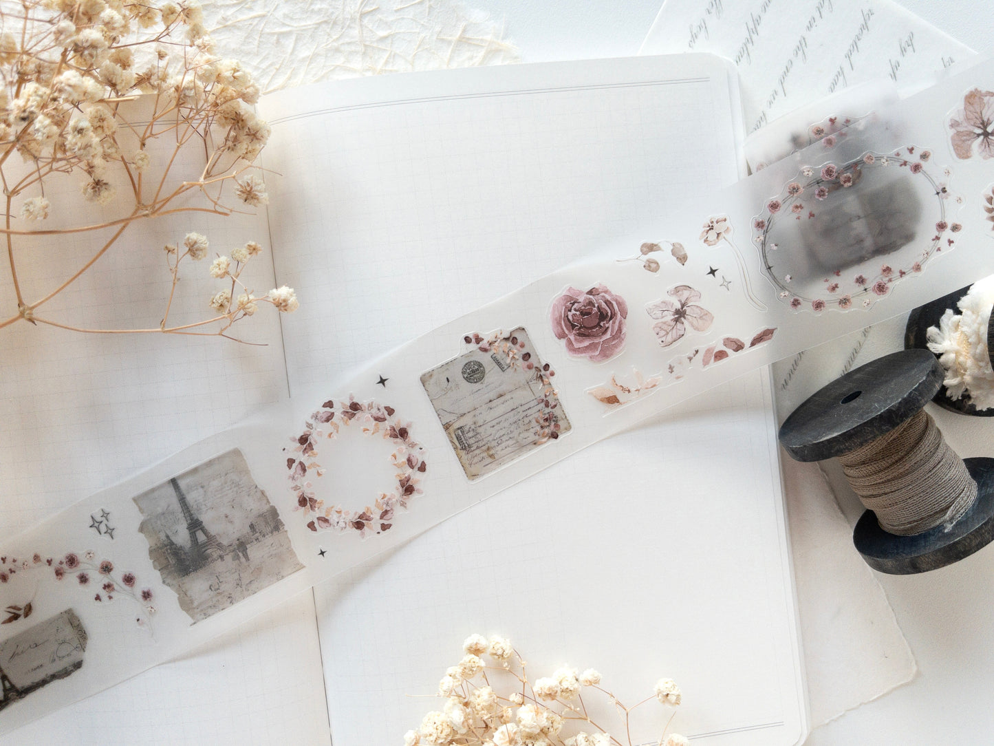 Pre-cut PET tape: Paper Garden
