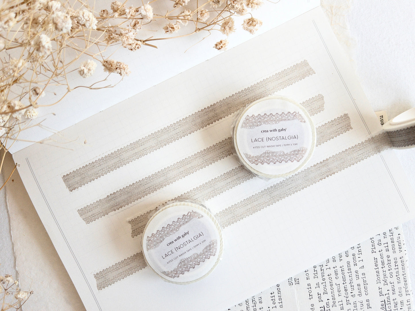 Lace washi tape: Nostalgia (February 2026 sub kit)