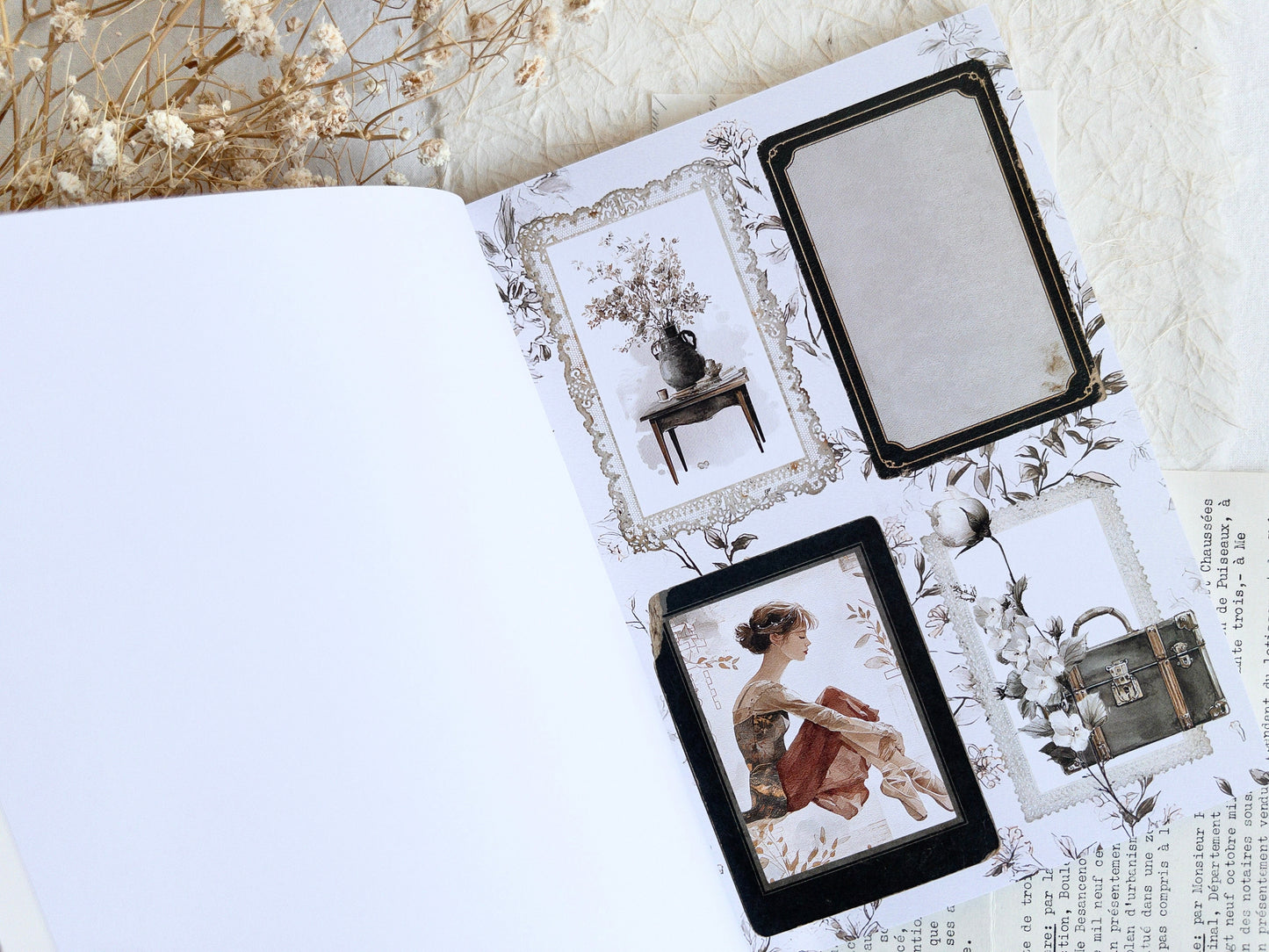 Crafting paper & sticker pad: Nostalgia (February 2026 sub kit)