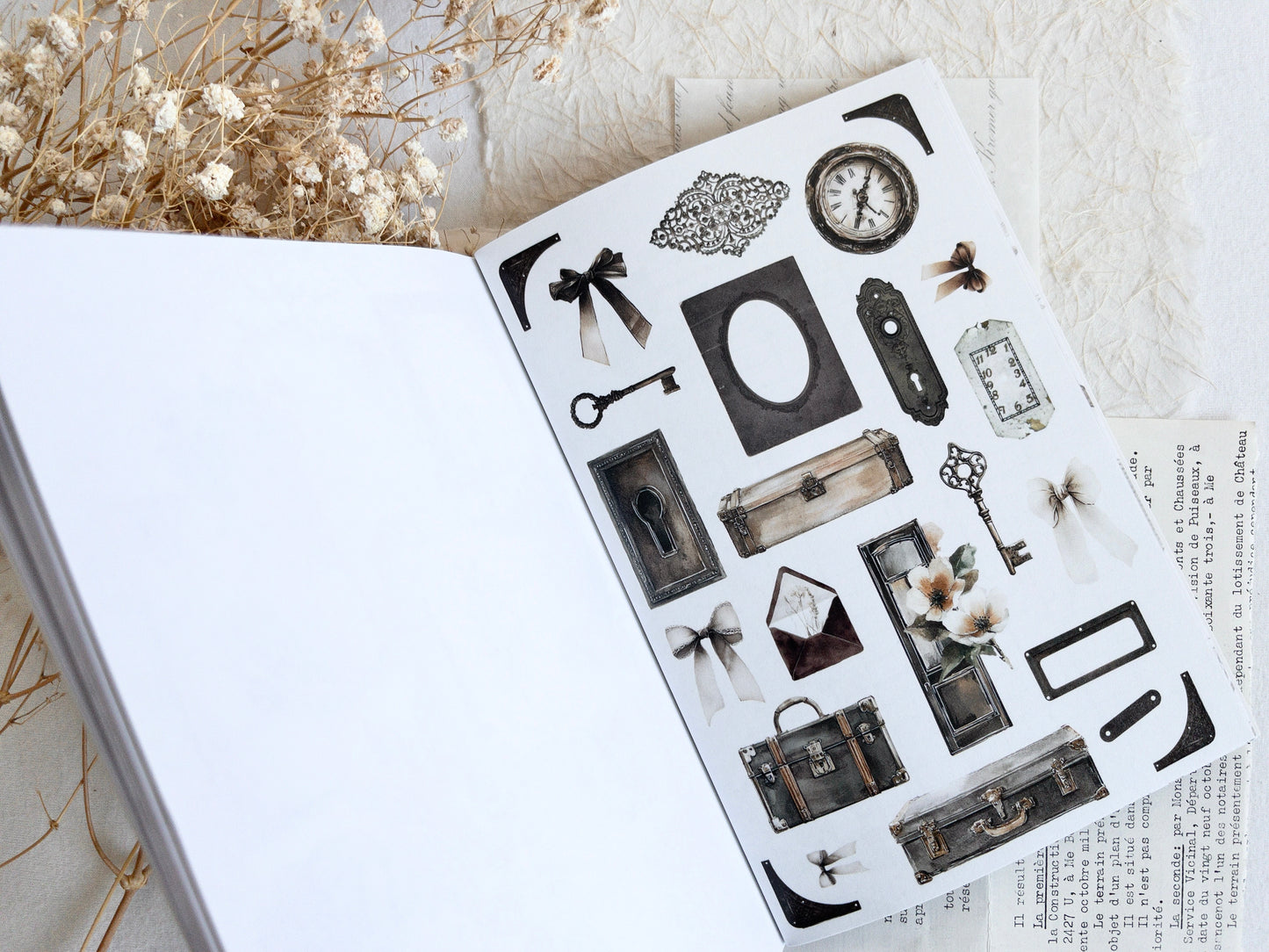 Crafting paper & sticker pad: Nostalgia (February 2026 sub kit)