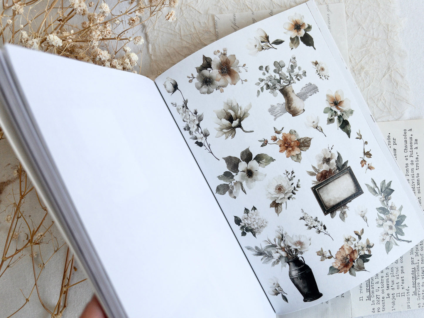 Crafting paper & sticker pad: Nostalgia (February 2026 sub kit)