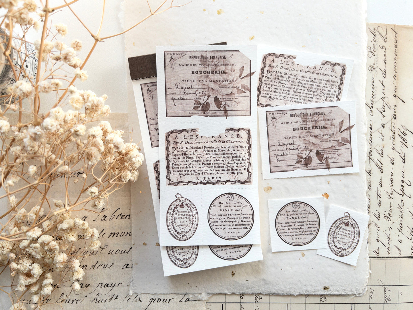 Crafting notepad: French labels