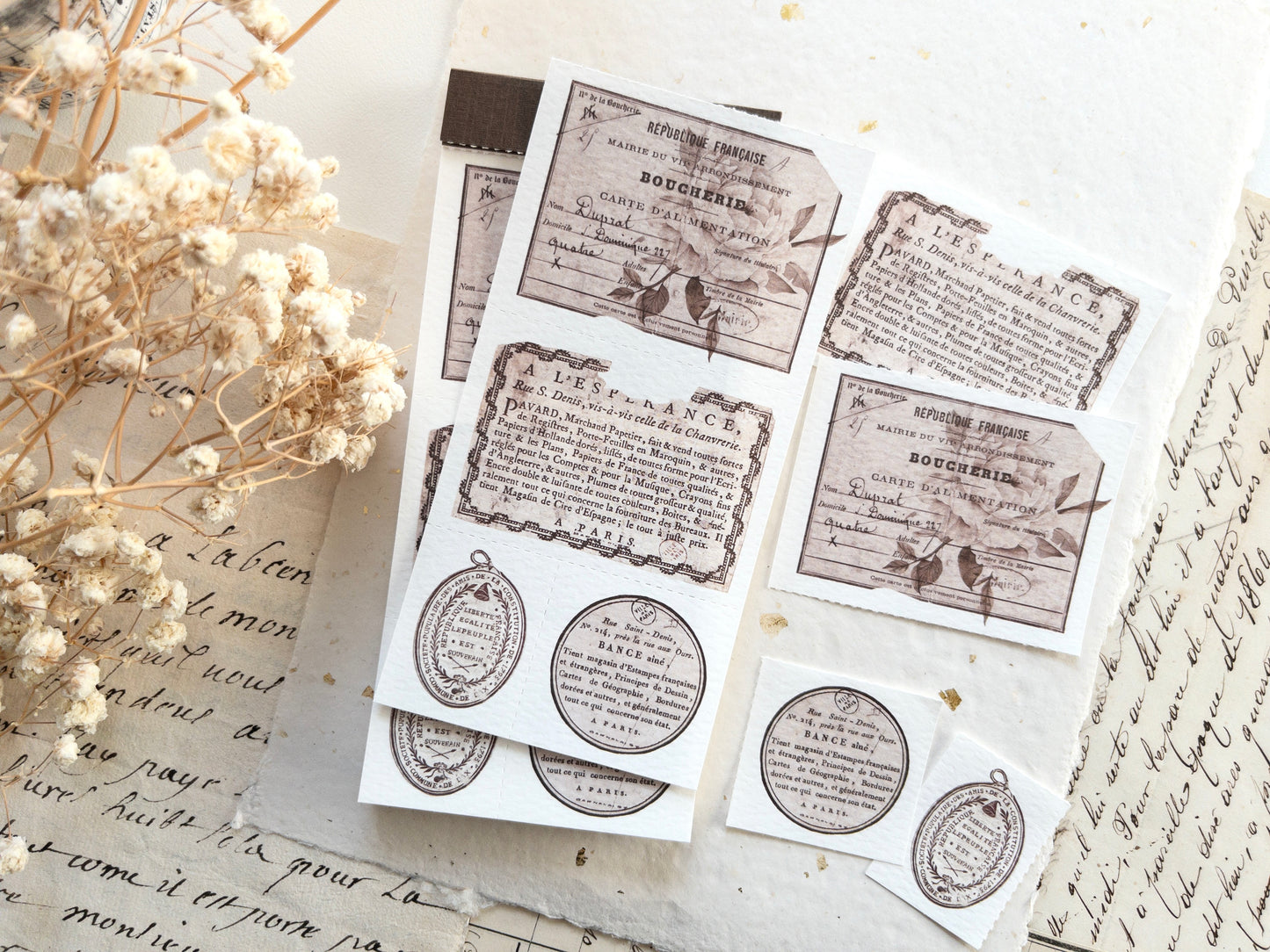 Crafting notepad: French labels