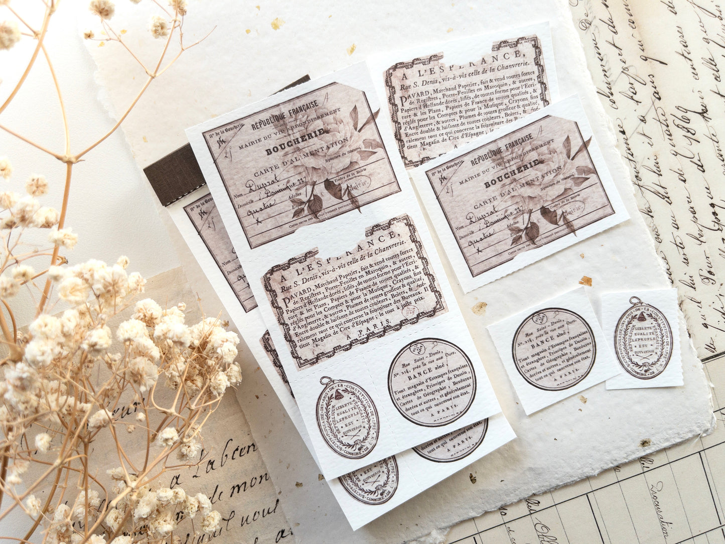 Crafting notepad: French labels